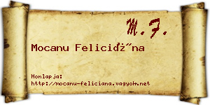 Mocanu Feliciána névjegykártya